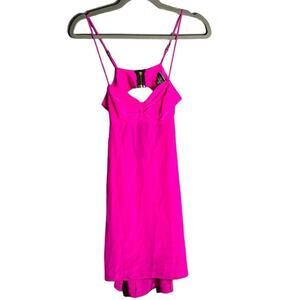 Boulee Hot Pink Slip Dress With Spaghetti Straps & Sweetheart Neck Size 0